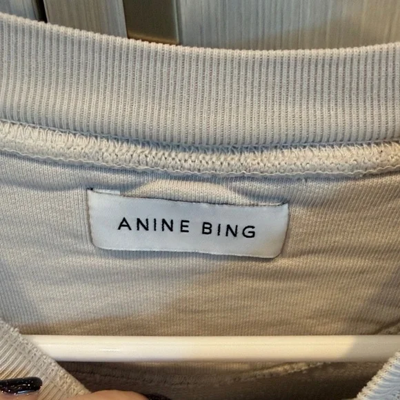 Anine Bing Cream Sweatshirt with Tiger Graphic - Picture 4 of 6